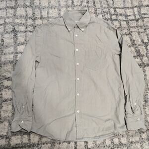 Dunhill London Mens Corduroy Button Up Shirt Medium Grey Long Sleeve Portugal
